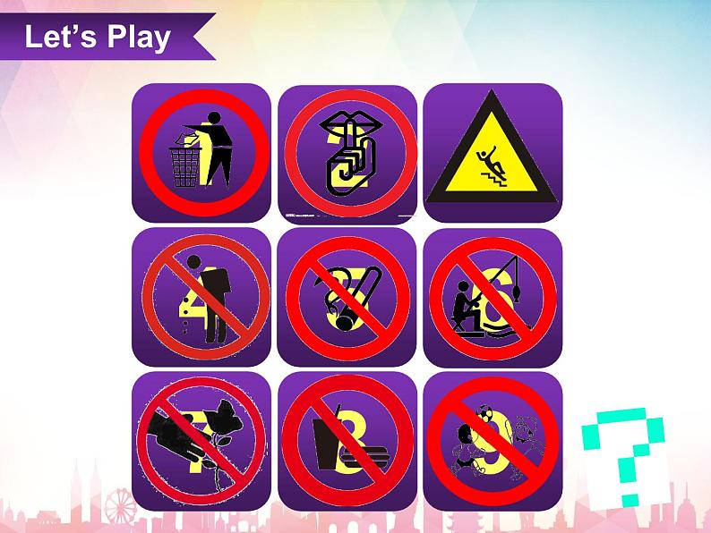 湖南少年儿童出版社小学英语三年级起点五年级下册 Unit 4 Don't talk here   课件106