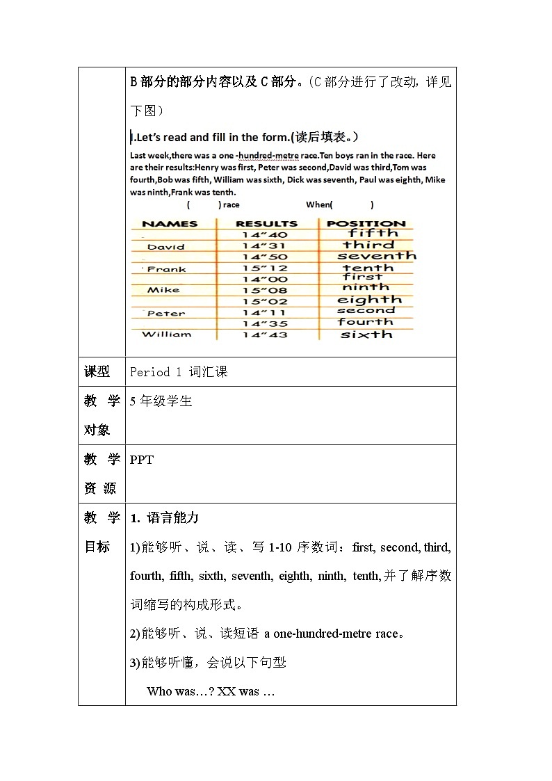 湖南少年儿童出版社小学英语三年级起点五年级下册 Unit 11 Who was first    教案02