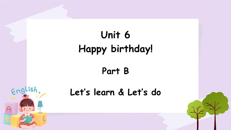 Unit 6 Happy birthdayPart B第二课时 课件+素材01