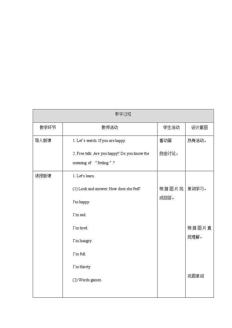Unit 3 Are you happy 第一课时 课件+教案+练习+素材02