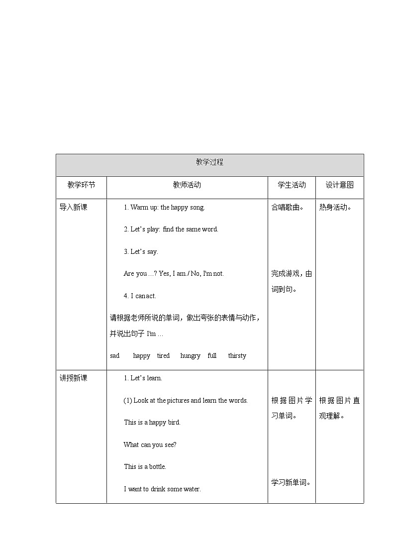 Unit 3 Are you happy 第二课时 课件+教案+练习+素材02
