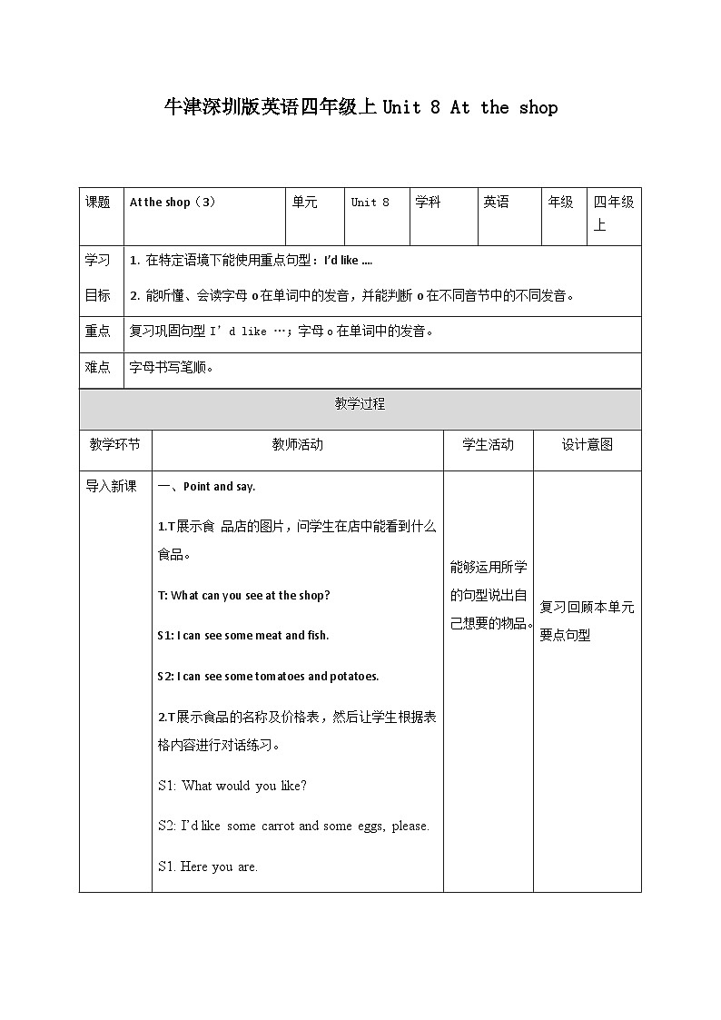 Unit 8 At the shop第1页