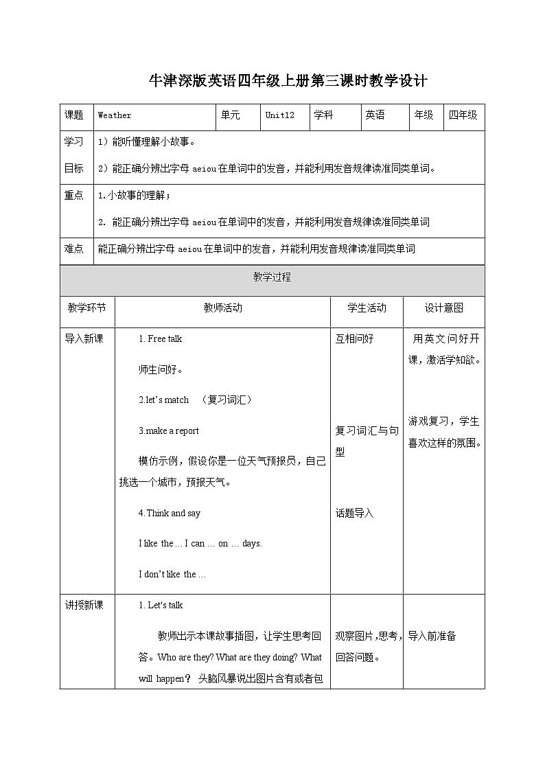 Unit 12 Weather (3)课件+教案+练习+素材01