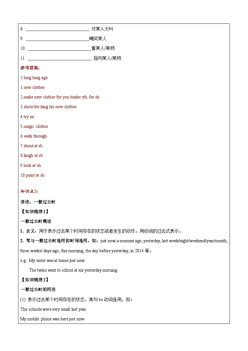 【暑假提升】牛津译林版英语五升六暑期讲义-第16讲：6AU1 The king's new clothes（上）讲学案03