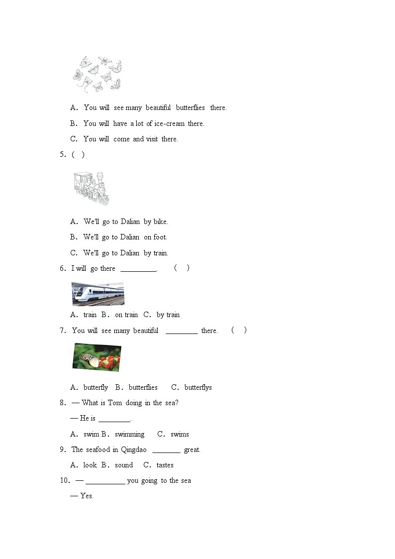 【基础卷】小学英语沪教牛津版（六三制一起）五年级下册英语单元检测卷：Module 2 Unit 6 Holiday（含答案）02