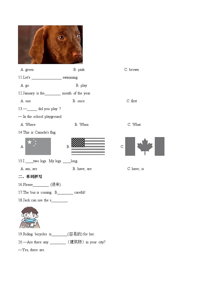 小学英语沪教牛津版（六三制一起）四年级上册第二单元测试卷 （提升）：Module 2 My family, my friends and Me （含答案）02