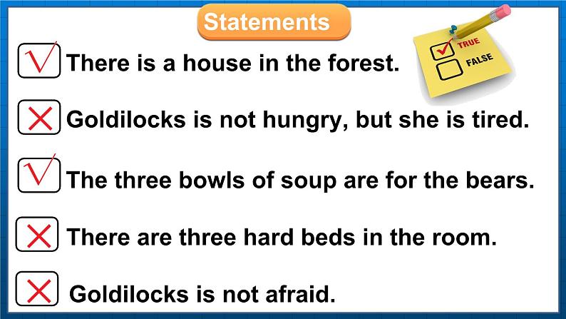 Unit 1 Goldilocks and the three bears  Grammar time （课件）译林版（三起）英语五年级上册第4页