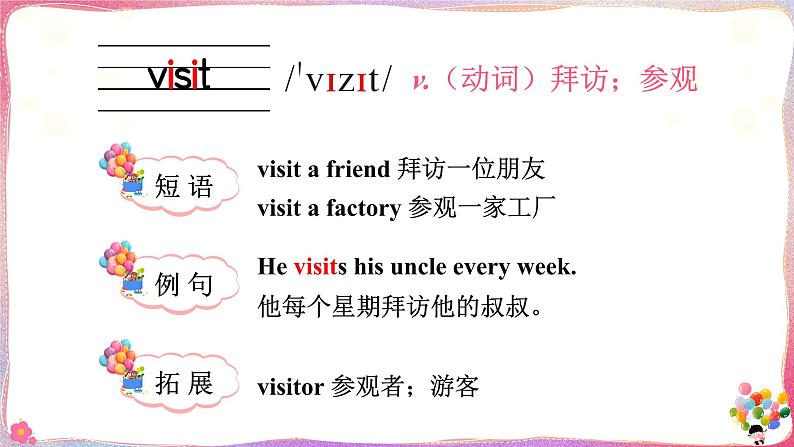 Unit 7  At weekends 单元单词讲解 （课件+素材）译林版（三起）英语五年级上册03