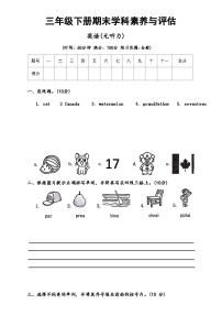 甘肃省庆阳市2022-2023学年三年级下学期期末英语试题