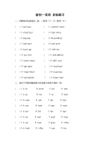 2023年 小升初英语衔接 音标配套练习（含答案）（全国通用版）