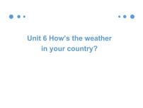 小学英语教科版 (EEC)五年级下册Unit 6 How's the weather in your country?集体备课课件ppt