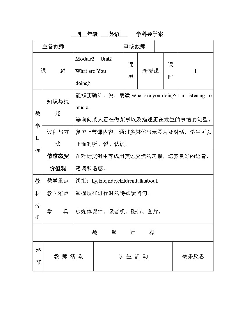 Module 2 Unit 2  四英上外研[课件+教案+导学案]01