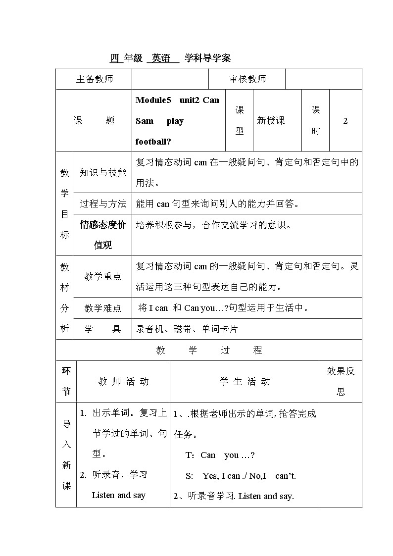 Module 5 Unit 2  四英上外研[课件+教案+导学案]01