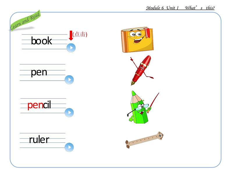 外研版（一年级起点）小学一年级英语上册 Module 6  Unit 1  What's this？   课件408