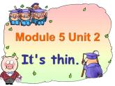 外研版（一年级起点）小学一年级英语下册 Module 5  Unit 2 It's thin.  课件1
