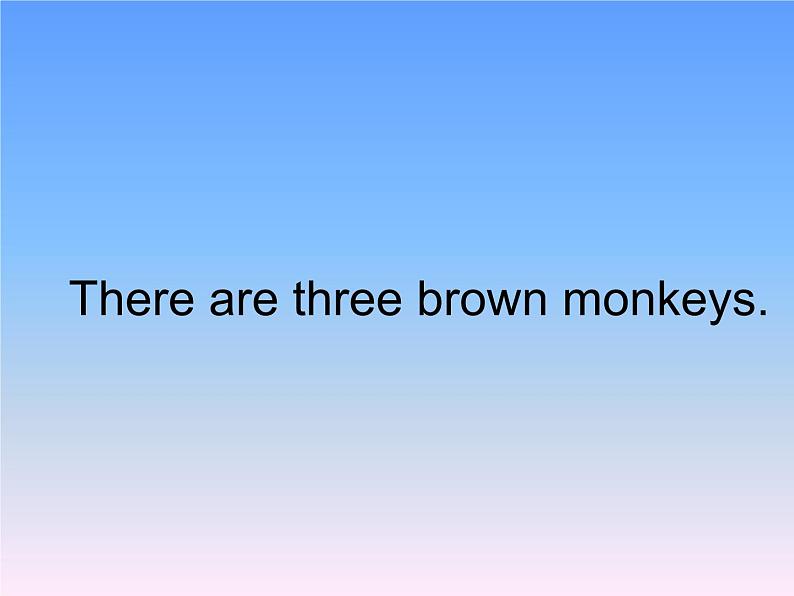 外研版（一年级起点）小学一年级英语下册 Module 7  Unit 2 There are three brown monkeys.   课件01