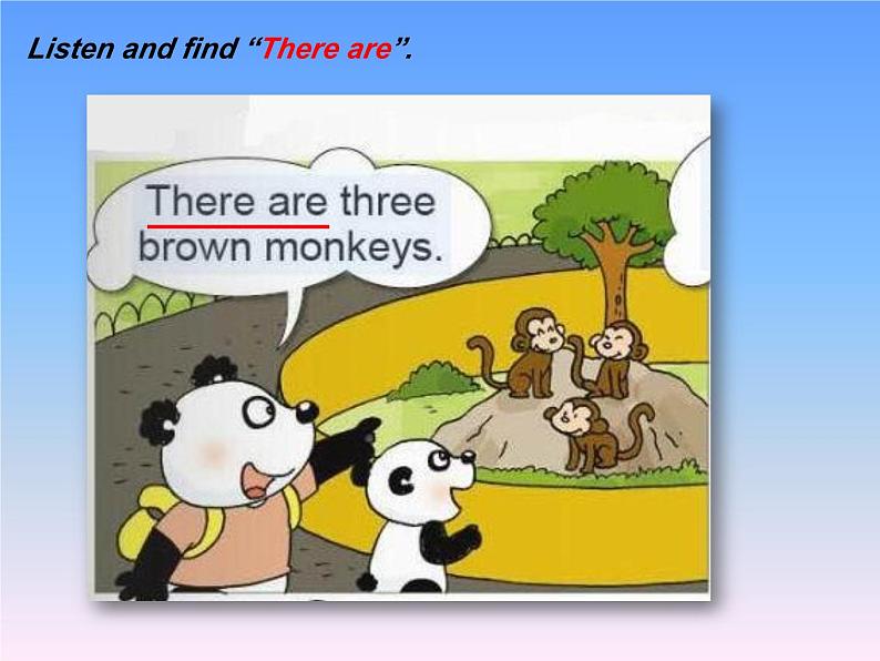 外研版（一年级起点）小学一年级英语下册 Module 7  Unit 2 There are three brown monkeys.   课件05