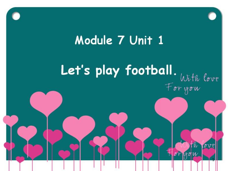 外研版（一年级起点）小学一年级英语下册 Module 10  Unit 1  Let’s play football!  课件501