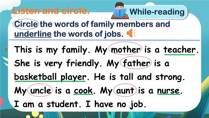 Unit 6 Meet my family!（新课标） 第6课时 B Read and write& Let's check& C Story time  4英上人教[课件]07