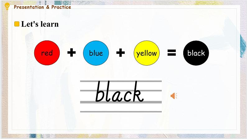 人教PEP版英语三年级上册 Unit 2  Colours B  Let's learn & Let's do 课件07