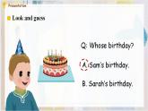 人教PEP版英语三年级上册 Unit 6 Happy birthday!  B Let's talk & Let's play 课件