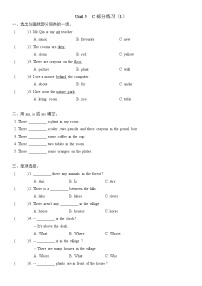 英语五年级上册Unit 5 There is a big bed Part C优秀当堂检测题