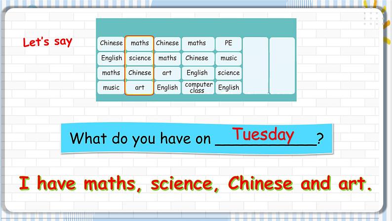 Unit 2 My week PA let 's talk 课件第4页