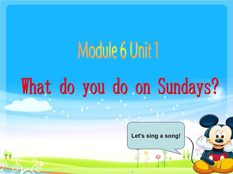 外研版（一年级起点）小学二年级英语上册 Module 6  Unit 1 What do you do on Sundays   课件01