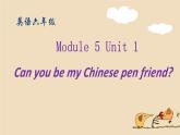 M5U1 Can you be my Chinese pen friend课件PPT