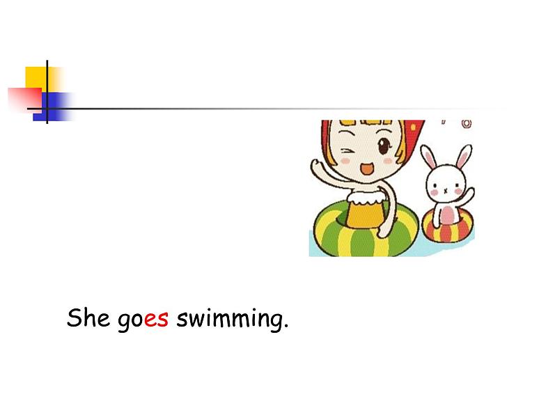 外研版（一年级起点）小学二年级英语上册 Module 8  Unit 1 She goes swimming.    课件105