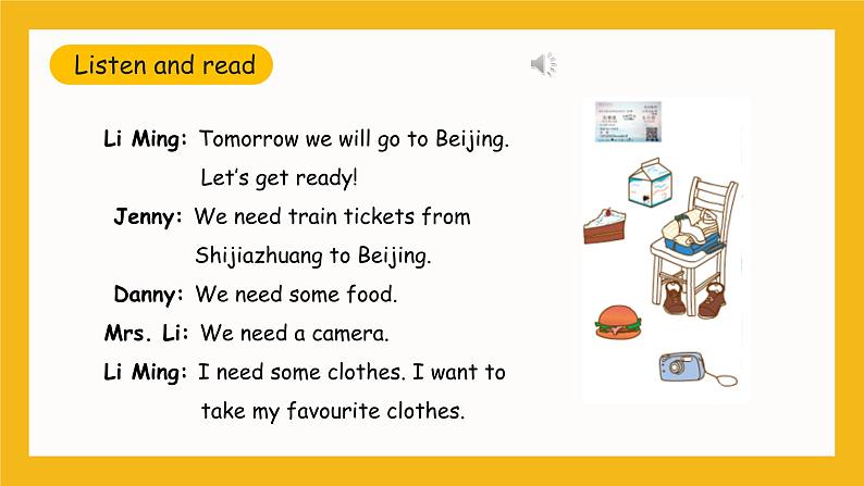 冀教版英语五年级上册Unit 4 Lesson 23《What Do We Need for the Trip》课件07