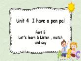 人教版六年级英语上册 Unit 4 Part B 第4课时Let's learn & Listen,match and say 课件