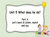人教版六年级英语上册 Unit 5 Part A 第2课时Let's learn & Listen,match and say 课件