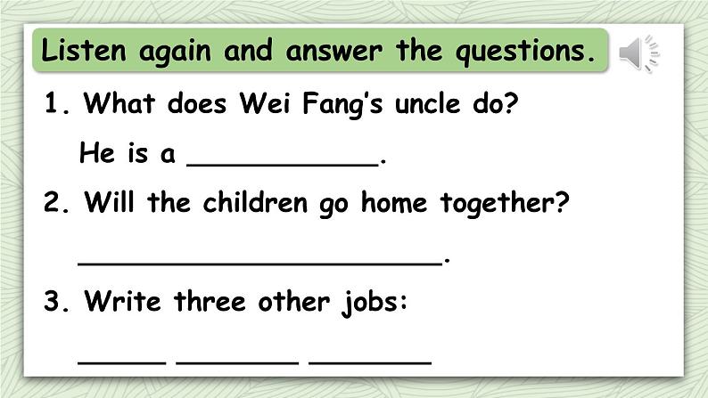 人教版六年级英语上册 Unit 5 PartB & C 第6课时 课件07