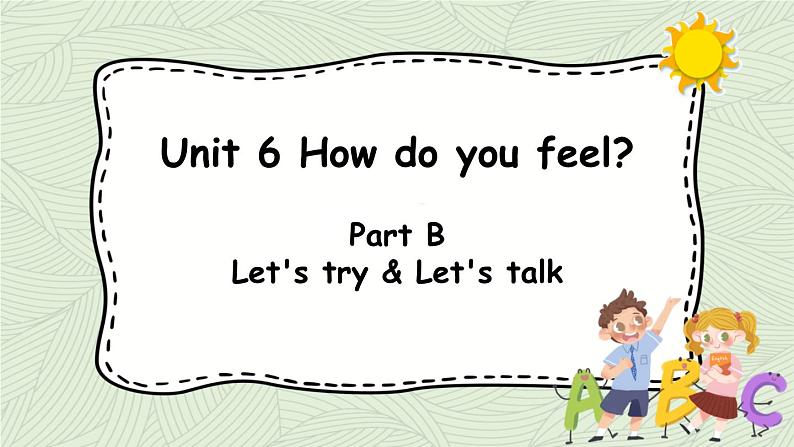 人教版六年级英语上册 Unit 6 Part B 第3课时Let's try&Let's talk 课件01