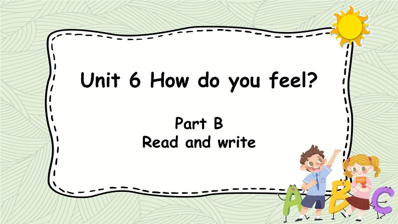 人教版六年级英语上册 Unit 6 Part B 第5课时Read and write 课件01