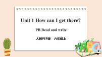 小学英语人教版 (PEP)六年级上册Unit 1 How can I get there? Part B优质课课件ppt