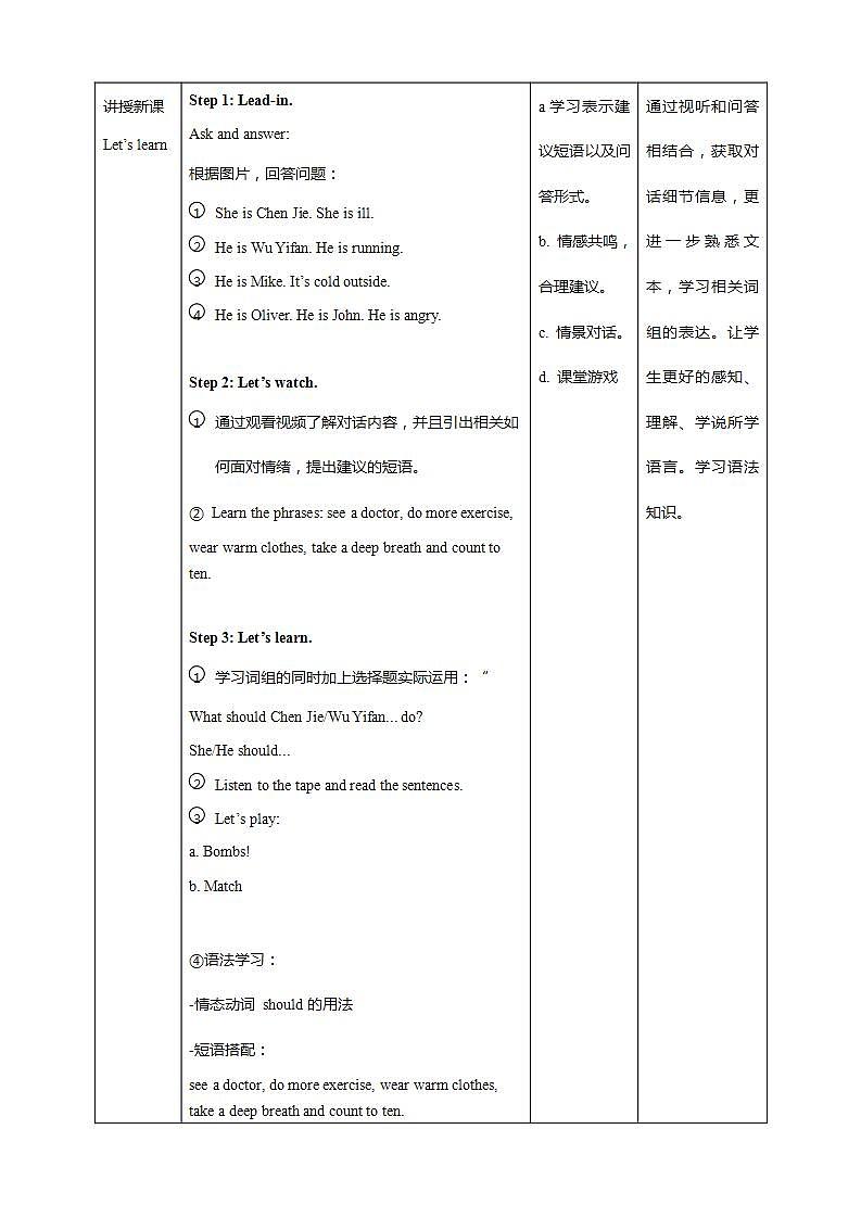 Unit 6 How do you feel PB Let's learn 课件+教案+同步练习+音视频素材02
