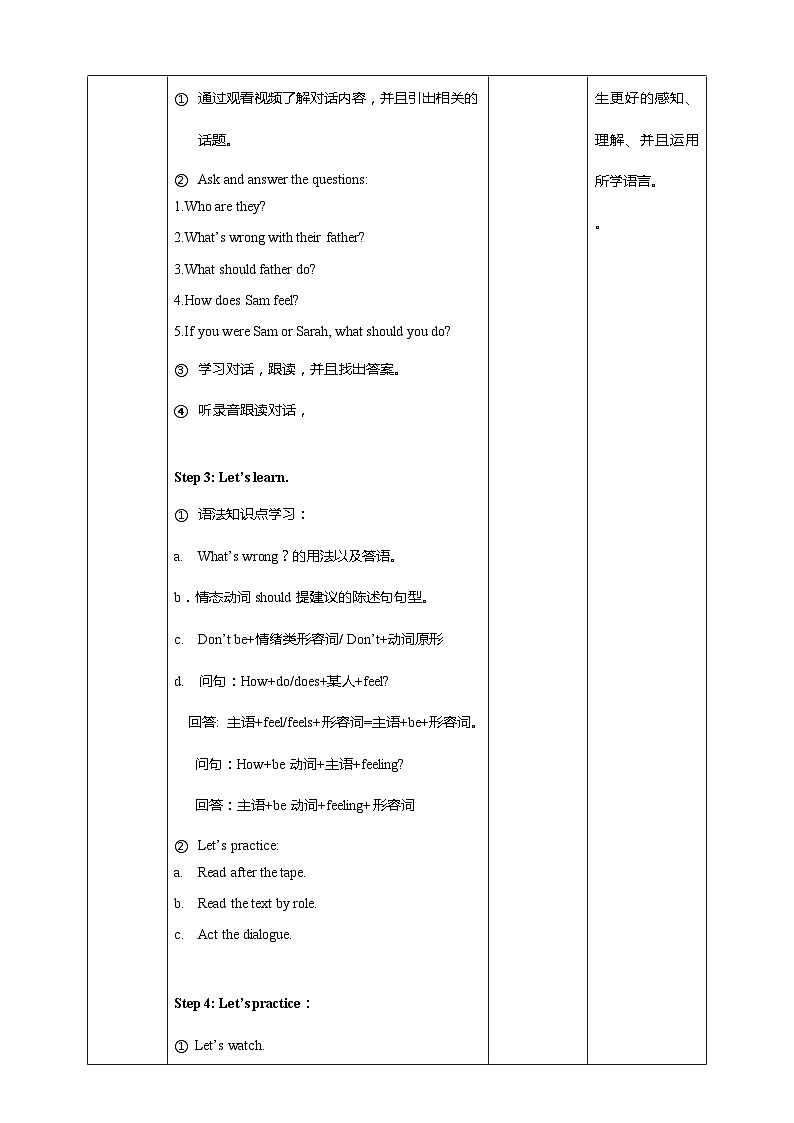 Unit 6 How do you feel PB Let's talk 课件+教案+同步练习+音视频素材02