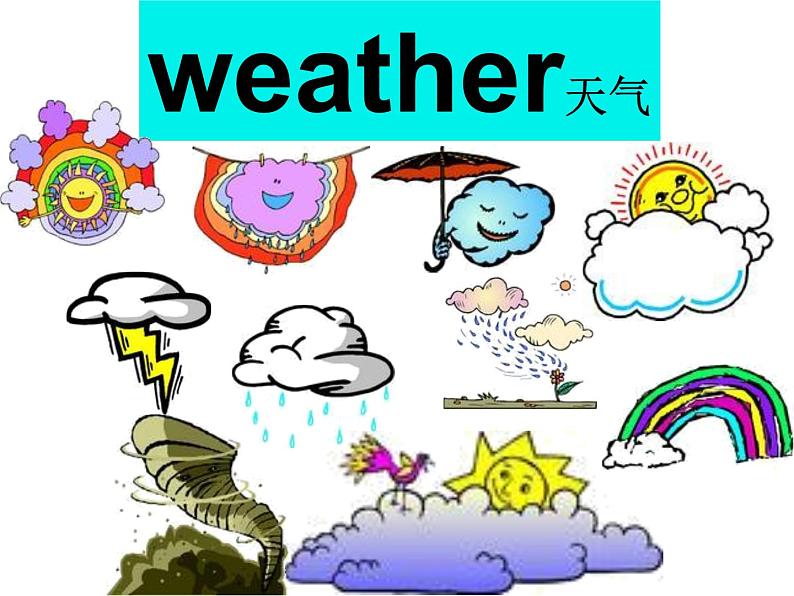 外研版（一年级起点）小学二年级英语下册 Module 1  Unit 1 What's the weather like  课件02