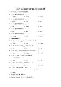 2023年山东省淄博市高青县小升初英语试卷