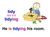 外研版（一年級起點）小學(xué)二年級英語下冊 Module 3  Unit 1  Sam isn't tidying his room     課件5