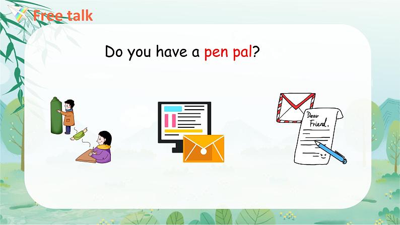 Unit 4 I have a pen pal  第1课时 A Let's learn & Do a survey PEP六英上[课件+教案]06