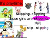 外研版（一年級起點）小學二年級英語下冊 Module 5  Unit 1  Lingling is skipping.    課件7