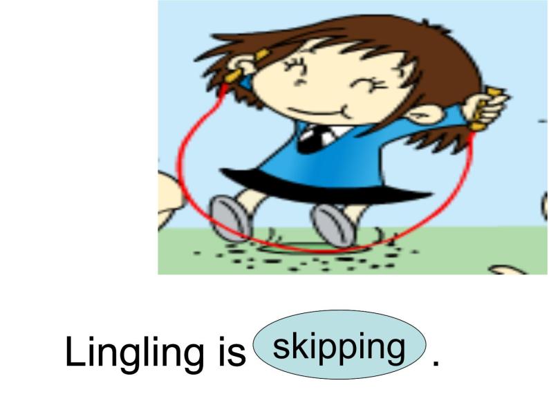 外研版（一年级起点）小学二年级英语下册 Module 5  Unit 1  Lingling is skipping.    课件704