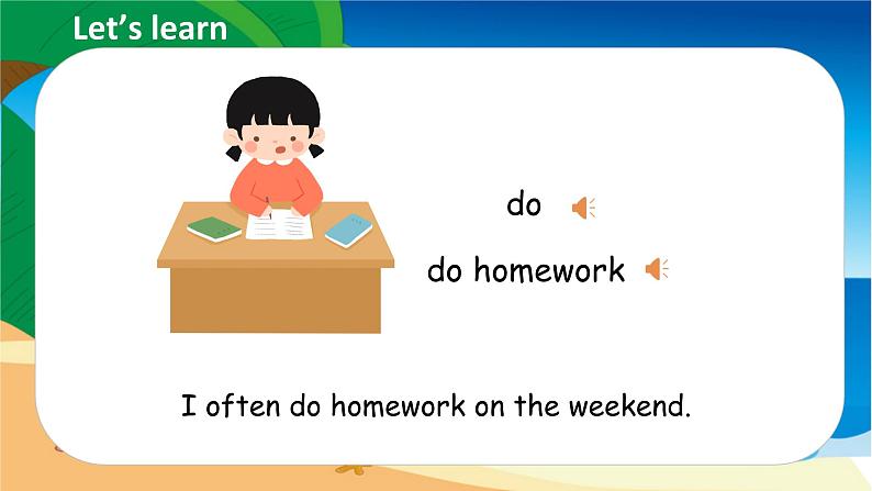 Unit 2 My week（新课标）第5课时 B Let's learn & Group work  5英上人教[课件]07
