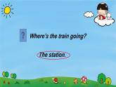 外研版（一年級起點(diǎn)）小學(xué)二年級英語下冊 Module 8  Unit 1   The train is going up a hill.   課件6