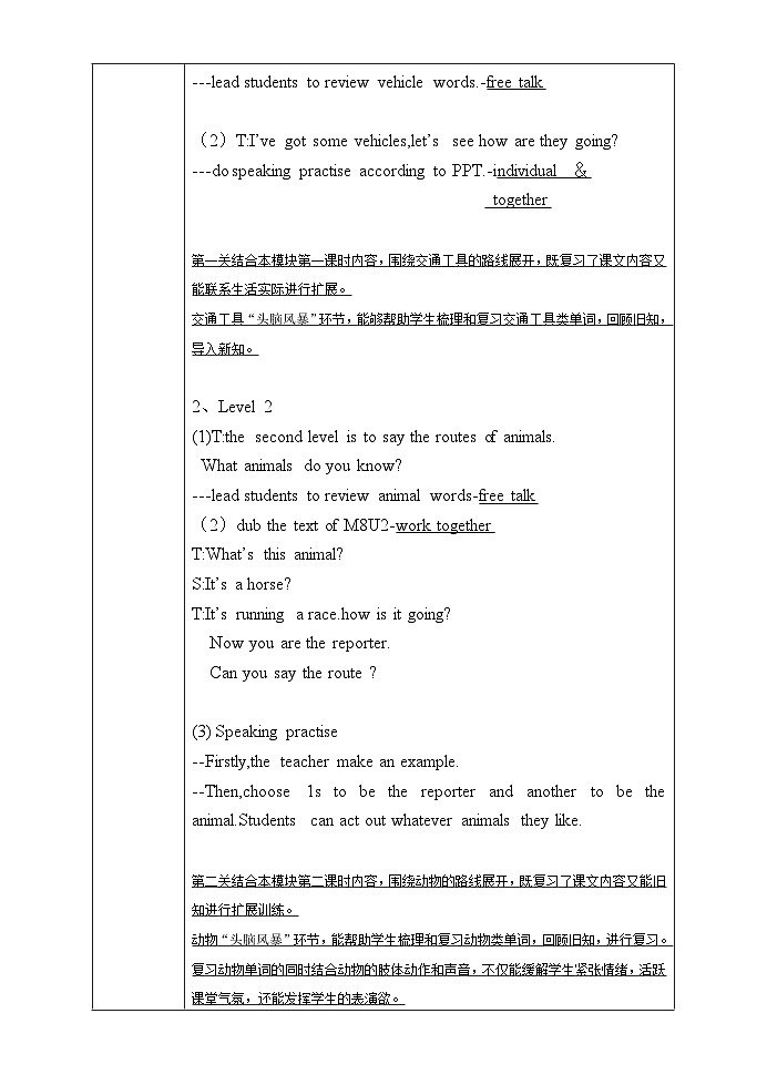 外研版（一年级起点）小学二年级英语下册 Module 8  Unit 2  The horse is turning around.    教案02