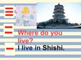 外研版（一年级起点）小学二年级英语下册 Module 9  Unit 2  Where do you live？   课件