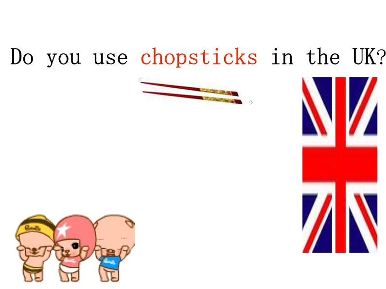 外研版（一年级起点）小学三年级英语上册 Module 1  Unit 1  Do you use chopsticks in the UK   课件01